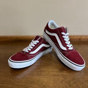 Vans 751505 Lace Up Burgundy Off The Wall Sneakers sz Mens 5.5 / Womens 7